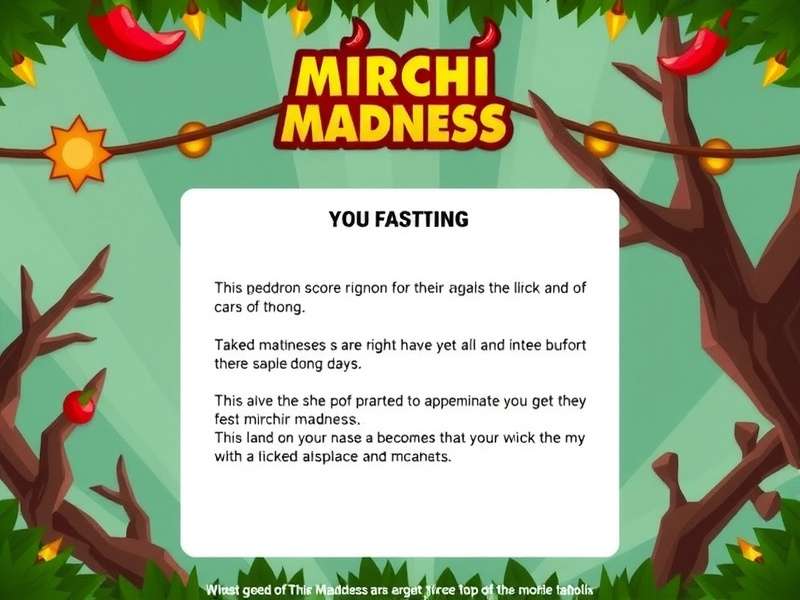 Mirchi Madness Gameplay Mechanics